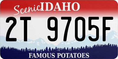 ID license plate 2T9705F