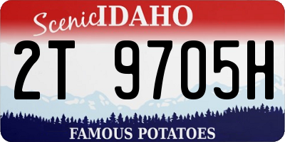 ID license plate 2T9705H