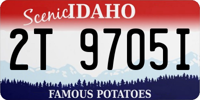 ID license plate 2T9705I