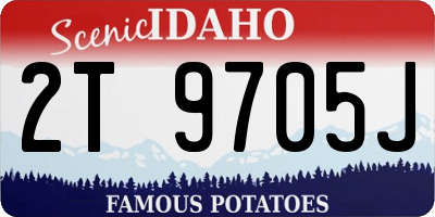 ID license plate 2T9705J