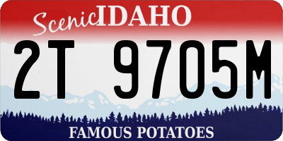 ID license plate 2T9705M