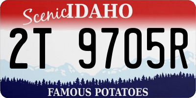 ID license plate 2T9705R
