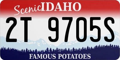 ID license plate 2T9705S