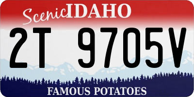 ID license plate 2T9705V