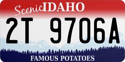 ID license plate 2T9706A