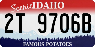 ID license plate 2T9706B