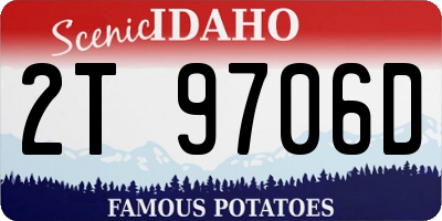ID license plate 2T9706D