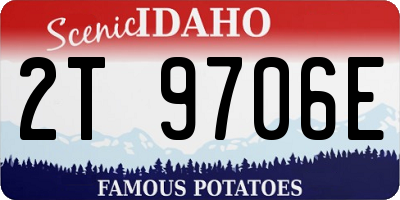 ID license plate 2T9706E