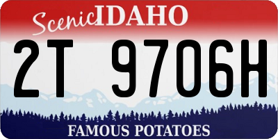 ID license plate 2T9706H