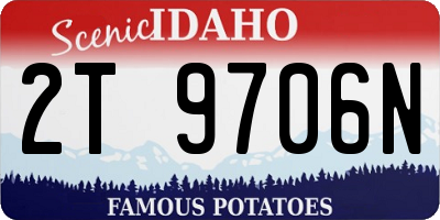 ID license plate 2T9706N
