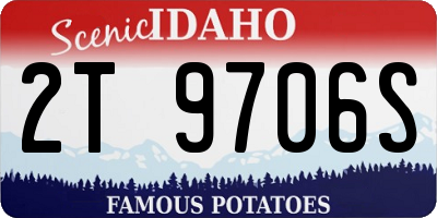ID license plate 2T9706S