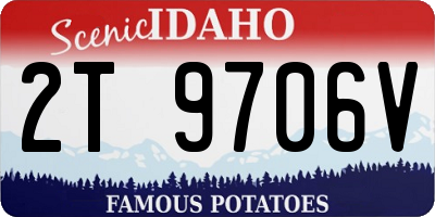 ID license plate 2T9706V
