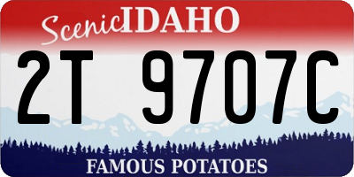 ID license plate 2T9707C