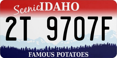 ID license plate 2T9707F