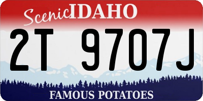ID license plate 2T9707J