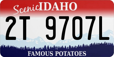 ID license plate 2T9707L