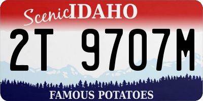ID license plate 2T9707M