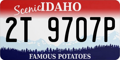 ID license plate 2T9707P
