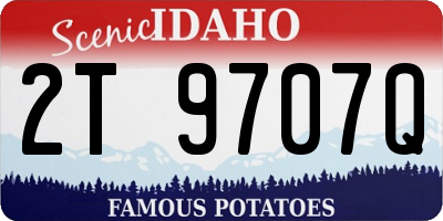 ID license plate 2T9707Q