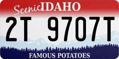 ID license plate 2T9707T