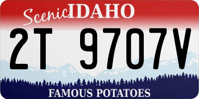 ID license plate 2T9707V