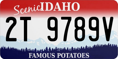 ID license plate 2T9789V