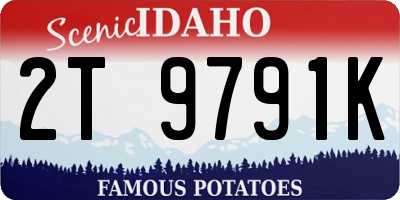 ID license plate 2T9791K