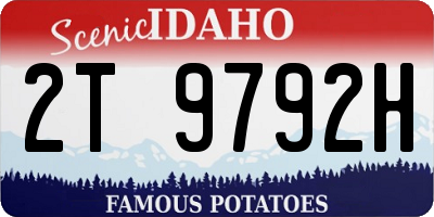 ID license plate 2T9792H