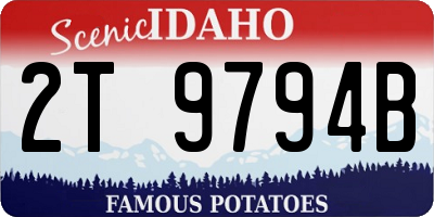 ID license plate 2T9794B