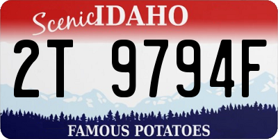 ID license plate 2T9794F
