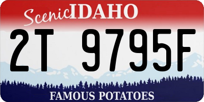 ID license plate 2T9795F