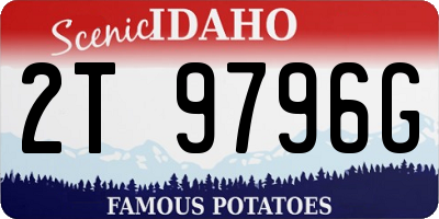 ID license plate 2T9796G