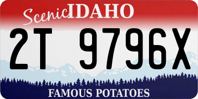 ID license plate 2T9796X