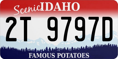 ID license plate 2T9797D