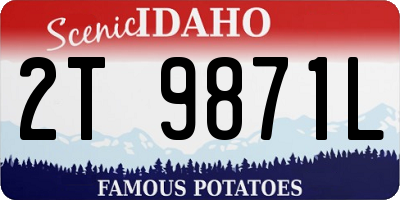 ID license plate 2T9871L