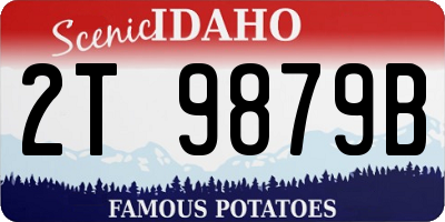 ID license plate 2T9879B