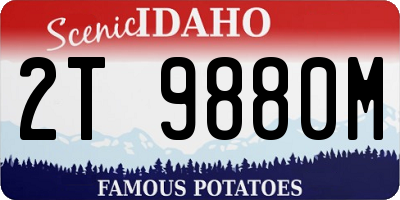 ID license plate 2T9880M