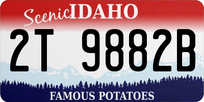 ID license plate 2T9882B