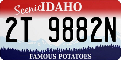 ID license plate 2T9882N
