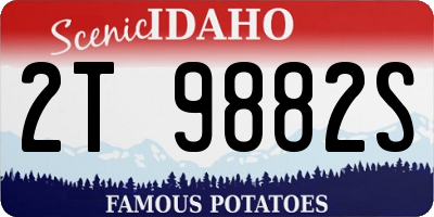 ID license plate 2T9882S
