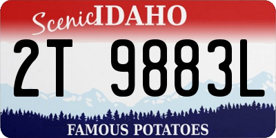 ID license plate 2T9883L