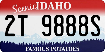 ID license plate 2T9888S