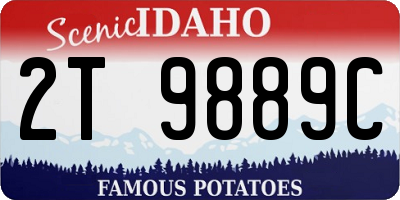 ID license plate 2T9889C