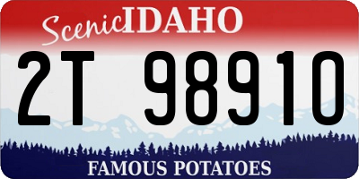 ID license plate 2T9891O