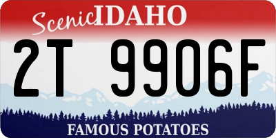 ID license plate 2T9906F