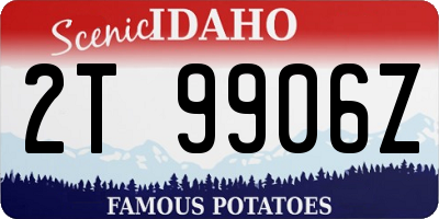 ID license plate 2T9906Z
