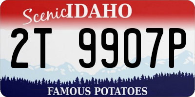 ID license plate 2T9907P