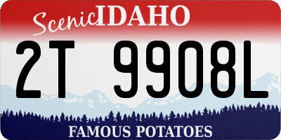 ID license plate 2T9908L