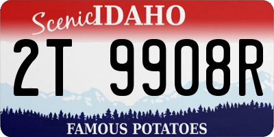 ID license plate 2T9908R