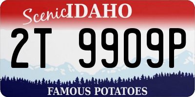 ID license plate 2T9909P